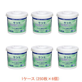 【マラソン限定P2倍】(1ケース) 除菌シート 施設向け サラヤ環境清拭クロス 250枚容器×6個 サラヤ 感染対策商品 福祉施設 病院 衛生 清掃 除菌 介護用品