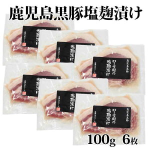 【500円 OFFクーポン】【送料無料】 ギフト 鹿児島黒豚 ロース塩麹漬け 100g×6枚 お土産 中元 お中元 御中元