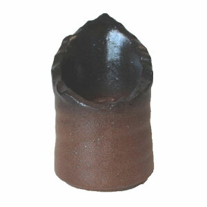 花瓶 一輪差 片オレ型 黒伊賀インテリア 国産 美濃焼 水盤 なのに剣山がいらない