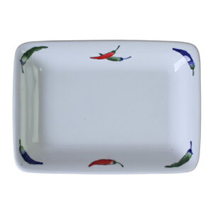 プラター 長角皿 唐辛子 18.3cm国産 業務用 激安 食器 食洗機対応 レンジ対応 美濃焼