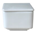 蓋付 小鉢 中フェーブル ホワイト 角型 珍味鉢 蓋物 国産 美濃焼 おかず入 食器 梅干 し食洗機対応 レンジ対応