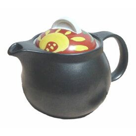 ティーポット 黒ひまわり 440cc 茶こし付 国産 美濃焼食器 食洗機対応 多治見 絵器彩陶