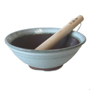 すり鉢 波紋 均窯 7号 23cm【檜すりこぎ付】キッチン用品 食器 調理器具 丼