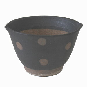 すり鉢（大）(13cm）粋な黒水玉麦とろ用小鉢