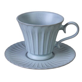 コーヒーカップ＆ソーサー ストーリア シャビーブルー 200cc碗皿 国産 業務用 食器 食洗機対応 レンジ対応 美濃焼