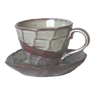 コーヒーカップ&ソーサー マロン均窯 碗皿国産 食洗機対応 レンジ対応 珈琲 コーヒー 和風 温もり プレゼ…