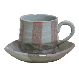コーヒーカップ&ソーサー 彫太トクサ赤 碗皿国産 業務用 プレゼントにも最適！！