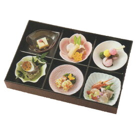 松花堂 弁当 六つ仕切り 花セット(食材は含まれません)弁当箱 オードブル 和食器 おせち 小鉢 小皿 国産 食器