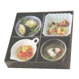 松花堂 弁当 四つ仕切り 風セット(食材は含まれません)弁当箱 オードブル 和食器 おせち 小鉢 小皿 国産 食器