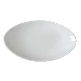 楕円皿 パーゴラ カヌーディッシュ 白磁 26.3cm 国産 美濃焼食器 業務用 パスタ 食洗機対応 レンジ対応