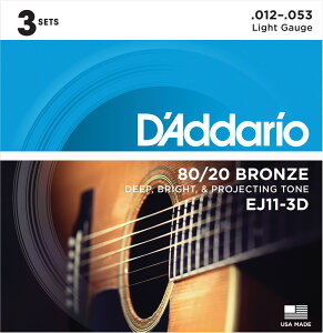 3pbNZbgD'Addario/__I 80/20BRONZE EJ11-3D LightyAR[XeBbNM^[zy̐wOX tAz