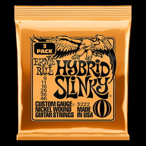 3pbNZbgERNIE BALL / A[j[{[ HYBRID SLINKY NICKEL WOUND ELECTRIC GUITAR STRINGS 9-46 GAUGE - 3 PACK#3222yGLM^[zy̐wOXzy̐wOX tAz