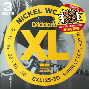3pbNZbgD'Addario/__I EXL125-3DBPSuper Light Top/Regular Bottom 09-46yGLM^[zy̐wOX tAz2025 Winter Bonus Pack