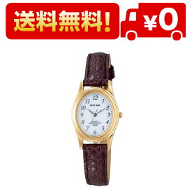 [シチズン Q&Q] 腕時計 アナログ ソーラー 防水 革ベルト AA95-9917 レディース ホワイト × ブラウン