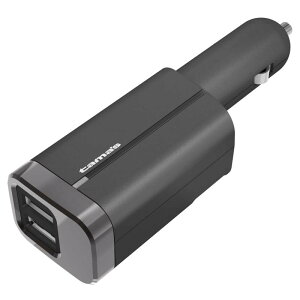 多摩電子工業「クルマ+コンセント用充電器2ポート2.4A」SEM32UK シガーソケット カーチャージャー 車載充電器 AppleAndroid用 USB TypeA ×2ポート 折りたたみ式コンセントプラグ標準搭載