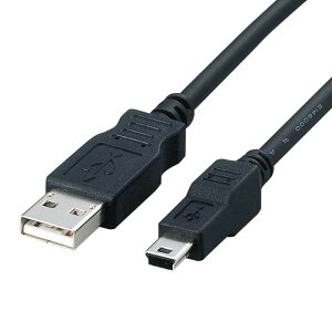 �G���R�� USB�P�[�u�� �yminiB�z USB2.0 (USB A �I�X to miniB �I�X) �t�F���C�g���� 1.8m USB-FSM518