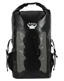 [Reliefo] 大型 防水 リュック 大容量 40L スポーツ バッグ サック ロールトップ キャンプ waterproof backpack 内ポケット付き