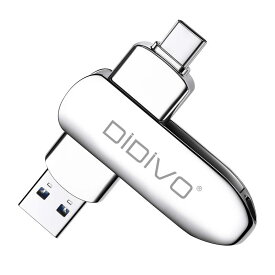 DIDIDIVO USB Cフラッシュドライブ 2イン1 デュアルUSB Type -Cフラッシュドライブ USB 3.1 高速サムドライブ メタルメモリースティック 写真スティック 写真/ビデオ/音楽用
