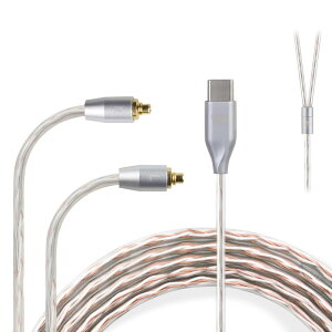 okcsc JBX ���P�[�u�� 2Pin 0.78mm �P�[�u�� �C���z���P�[�u�� �J�X�^��IEM2�s�� 4�c OFC KZ�p BA10/AS10/ZS10/ZSR/�ȂǂɓK������ ����1.2m Type-C