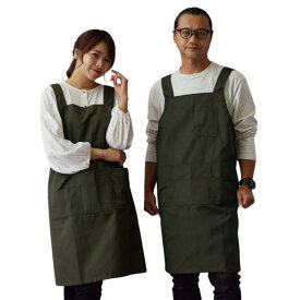 [HoowLet フーレット] エプロン 大きいサイズ h型 エプロン ゆったりめ ビッグサイズ BIG 男女兼用 LL 3L おしゃれ レディース メンズ DIY アウトドア カフェ 保育士 介護 ポケット シンプル ツイル
