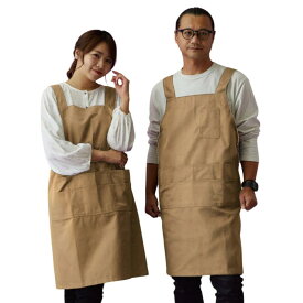 [HoowLet フーレット] エプロン 大きいサイズ h型 エプロン ゆったりめ ビッグサイズ BIG 男女兼用 LL 3L おしゃれ レディース メンズ DIY アウトドア カフェ 保育士 介護 ポケット シンプル ツイル