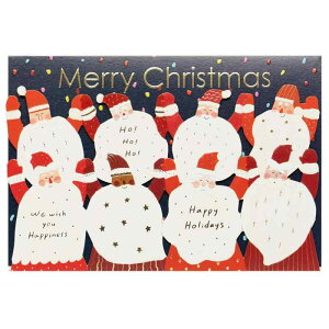 GreetingLife(グリーティングライフ) クリスマスカード 3つ折りダイカット ジョイカード サンタ YD-30