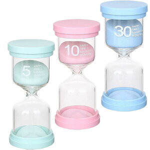 サンドタイマー 砂時計 カラフル 子供用 砂タイマー ゲーム キッチン 料理 お風呂用 インテリアタイマー ホーム オフィス 教室などに 3分/5分/10分/15分/20分/30分/45分/60分