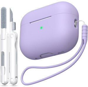 MHYALUDO AirPods Pro 2P[XJo[A~^[O[h̗h~\tgVRՌzAirPods ProP[XXL^b`AL[`F[ƃN[jOLbgtAtgLED