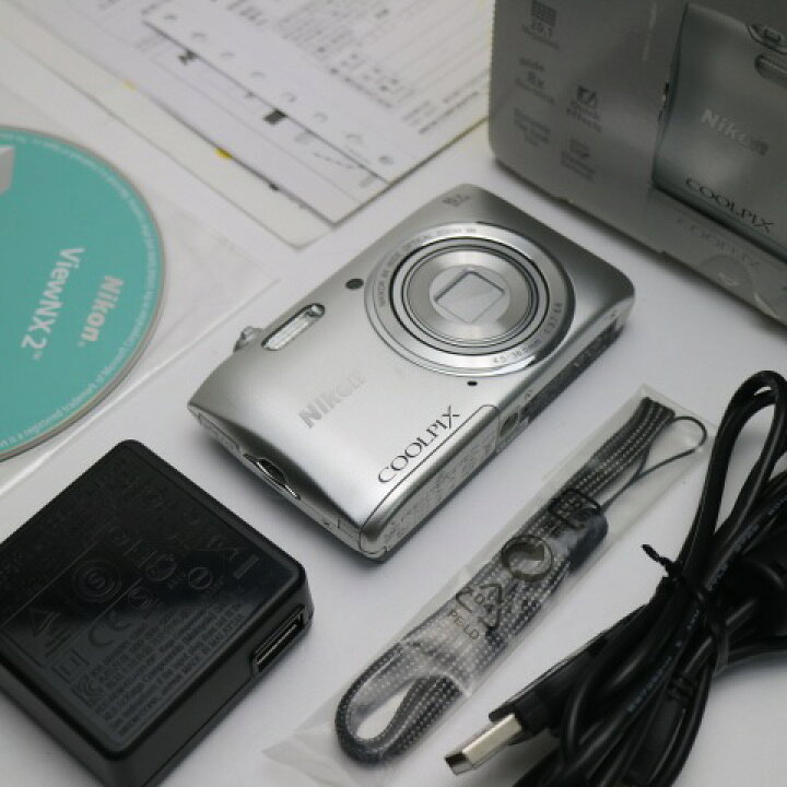 楽天市場】【中古】 超美品 COOLPIX S3600 クリスタルシルバー 安心 