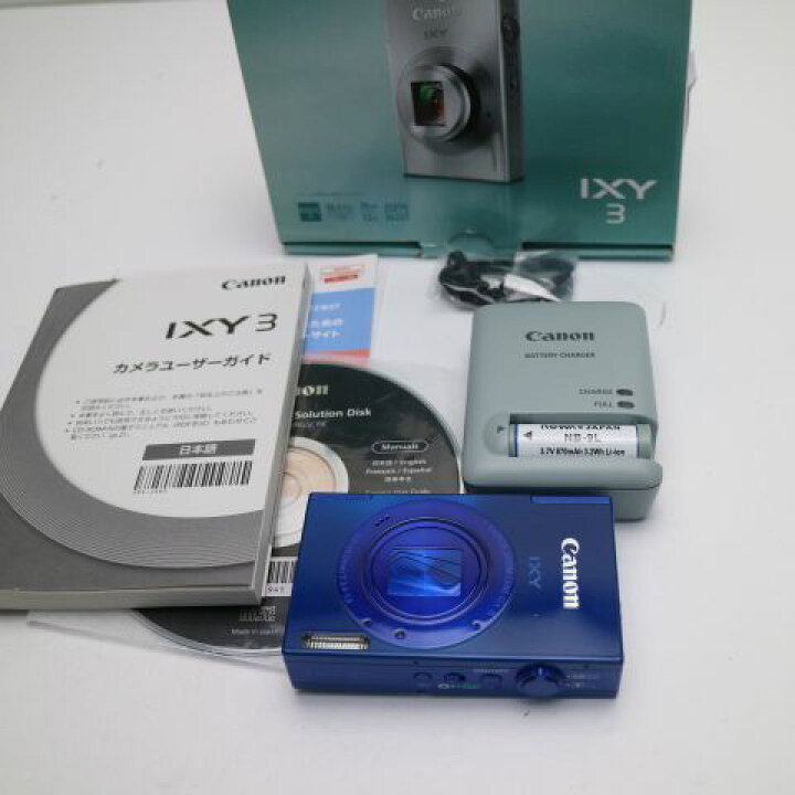 楽天市場】【中古】 美品 IXY 3 ブルー 安心保証 即日発送 デジカメ 