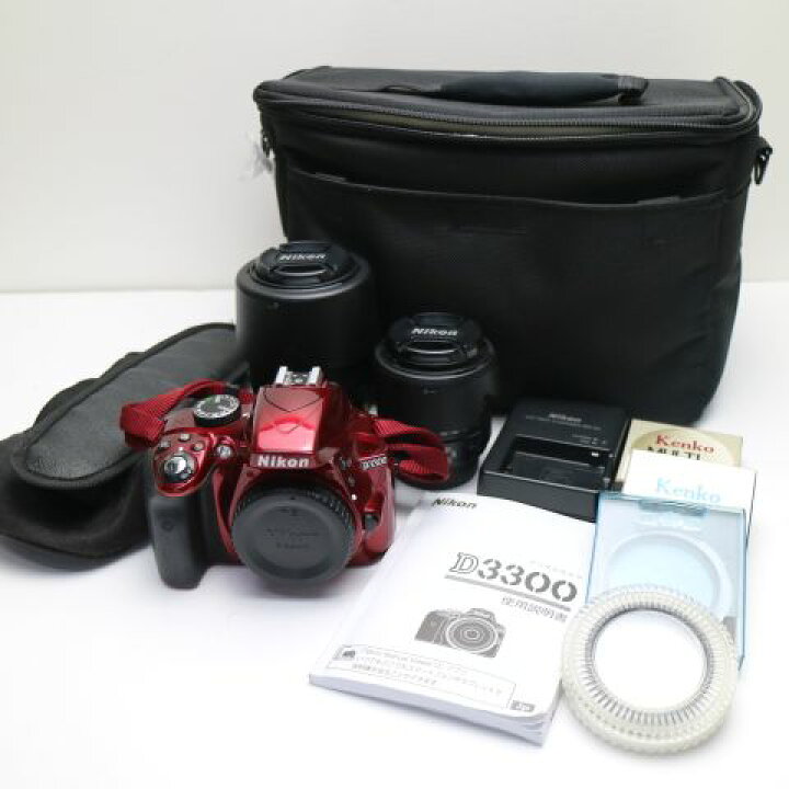 楽天市場】【中古】 美品 Nikon D3300 ダブルズームキット レッド 安心  