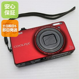 【中古】 美品 COOLPIX S6000 フラッシュレッド 安心保証 即日発送 Nikon デジカメ デジタルカメラ 本体 土日祝発送OK
