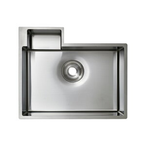 【オリジナルのキッチンシンク】ekrea Parts Eシンク スクエア ポケット付き排水一体型(アンダータイプ)W600 アンダーシンク ステンレス ヘアライン仕上 スポンジ収納 洗剤ボトル収納 お手入