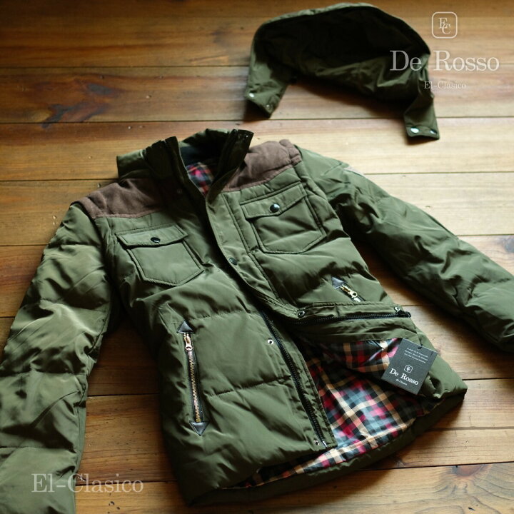 楽天市場】新品□限定 *De Rosso* 白羽毛80% ミリタリー ダウン  