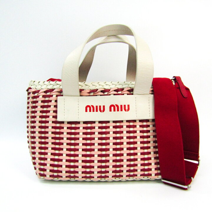 楽天市場】ミュウミュウ(Miu Miu) かごバッグ 編み込み 5BA077 