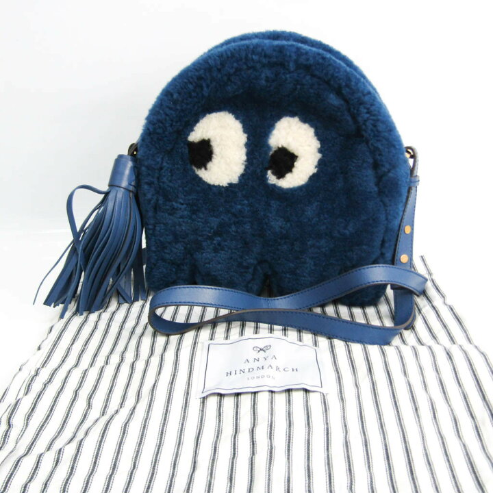 ANYA HINDMARCH パックマン ゴースト ショルダーバッグ ムートン Pac
