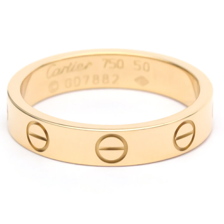 楽天市場】カルティエ (CARTIER) ミニラブリング #50 10号 K18 ピンク 