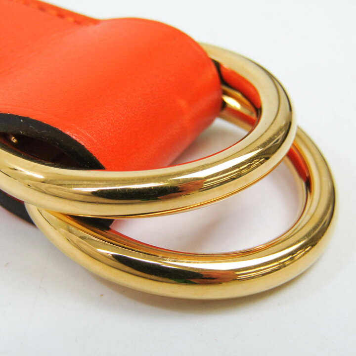 楽天市場】エルメス(Hermes) レザー スカーフリング ゴールド,オレンジ 