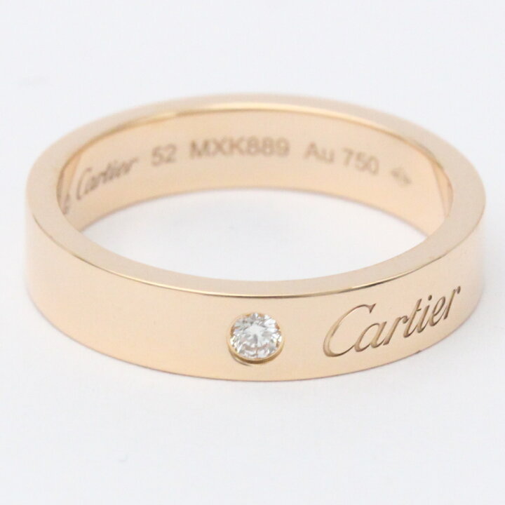楽天市場】カルティエ (CARTIER) エングレーブド リング #52 12号 K18 