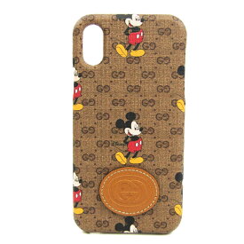 グッチ(Gucci) オフディア DISNEYコラボ 602551 GGスプリーム バンパー iPhone X 対応 ブラウン,マルチカラー 【中古】