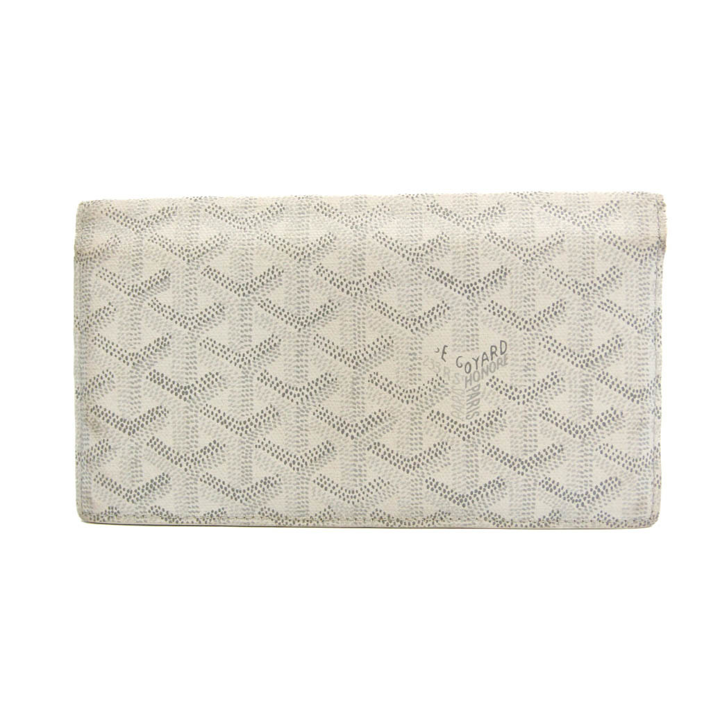 ゴヤール(Goyard) リシュリュー レディース メンズ レザー コーティングキャンバス 長財布（二つ折り） グレー ホワイトのサムネイル