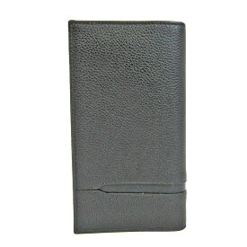 ブルガリ(Bvlgari) 36966 メンズ レザー 長財布（二つ折り） ブラック 【中古】