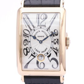 フランクミュラー (FRANCK MULLER) ロングアイランド デイト K18 ピンクゴールド レザー 自動巻き メンズ 時計 1200 SC DT (外装仕上げ済み)【中古】【中古】