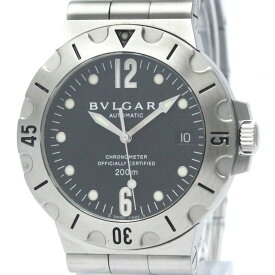 ブルガリ (BVLGARI) ディアゴノ スクーバ ステンレススチール 自動巻き メンズ 時計 SD38S (外装仕上げ済み)【中古】【中古】