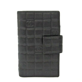 シャネル(Chanel) チョコバー レディース レザー 中財布（二つ折り） ブラック【中古】