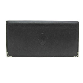 カルティエ(Cartier) マスト L3001363 メンズ レザー 長財布（二つ折り） ブラック【中古】