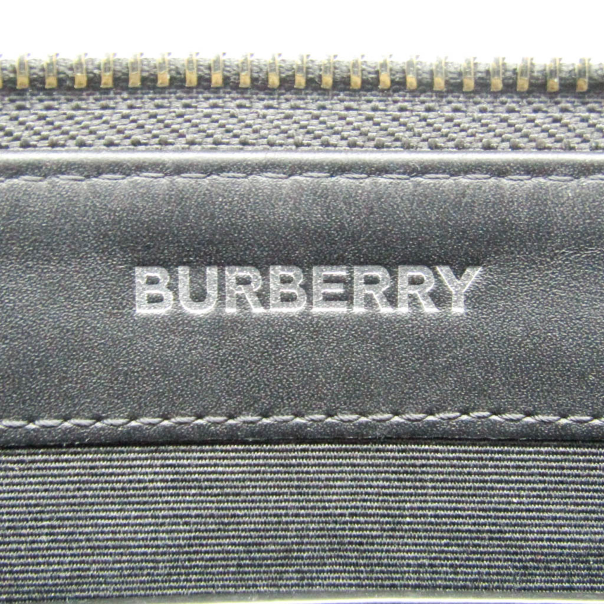 バーバリー(Burberry) メンズ レザー,PVC クラッチバッグ ブラック