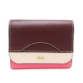 クロエ(Chloé) レディース レザー 財布（三つ折り） ボルドー,クリーム,ピンク【中古】