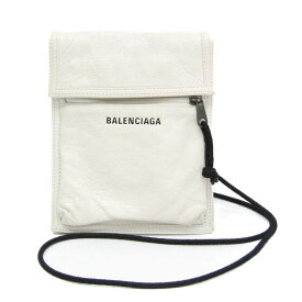バレンシアガ(Balenciaga) EXPLORER POUCH 532298 メンズ,レディース レザー ショルダーバッグ オフホワイト【中古】