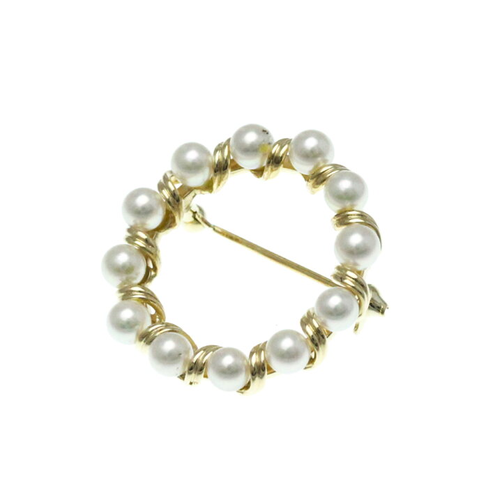 楽天市場】ミキモト(Mikimoto) パール ブローチ 14金イエローゴールド 